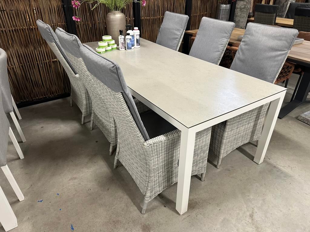 TOPPER! Suns Tuinset met 6 Luxe Wicker Stoelen, 6 zitplaatsen, Hocker, Ophalen of Verzenden, Info@suns.nl