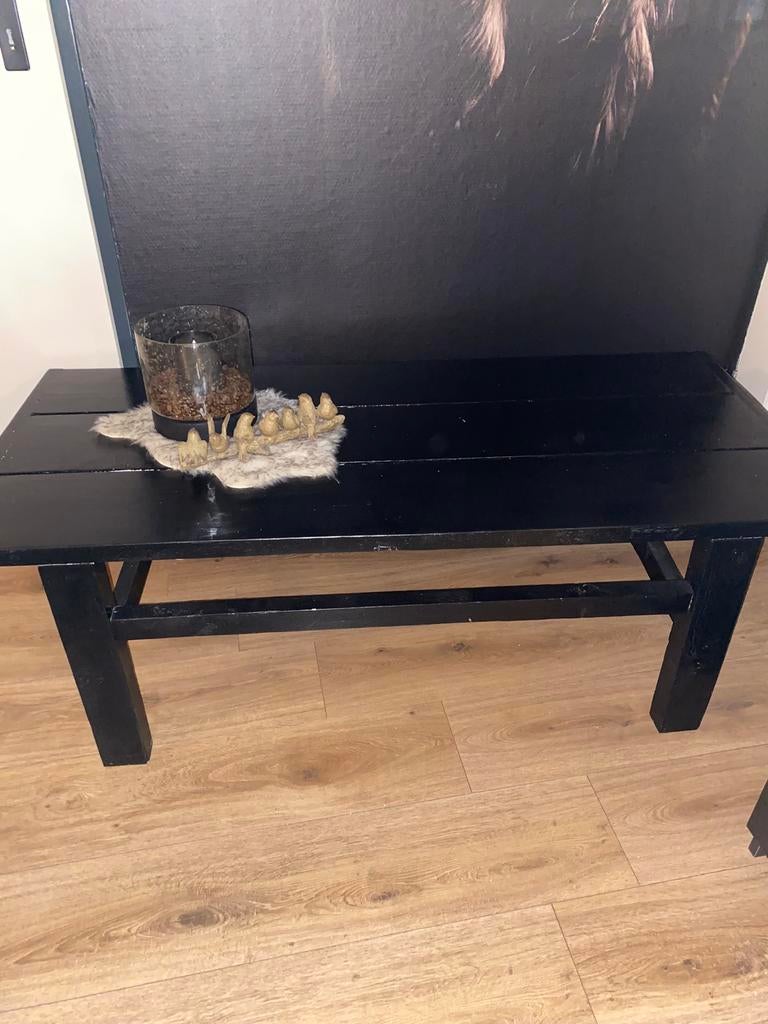 Salontafel hout, Ophalen, 100 tot 150 cm, Zo goed als nieuw, 25 tot 50 cm