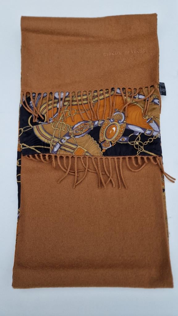 Sjaal Carnaval de Venise van zijde en kasjmier cashmere., Verzenden, Gedragen, Overige maten, Sjaal