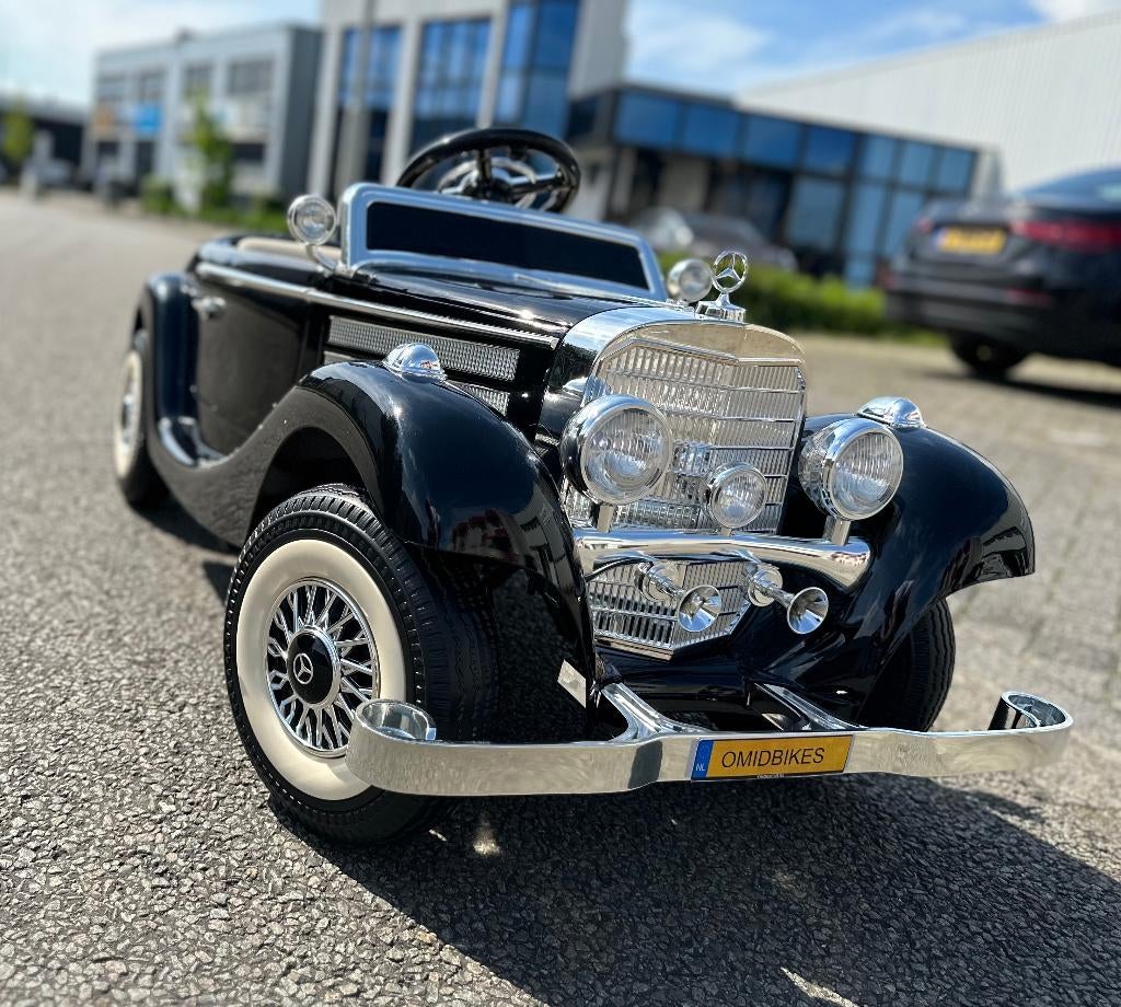 Accuvoertuigen Mercedes-Benz Typ 540K 12v metallic zwart, Bl, Ophalen of Verzenden, Nieuw