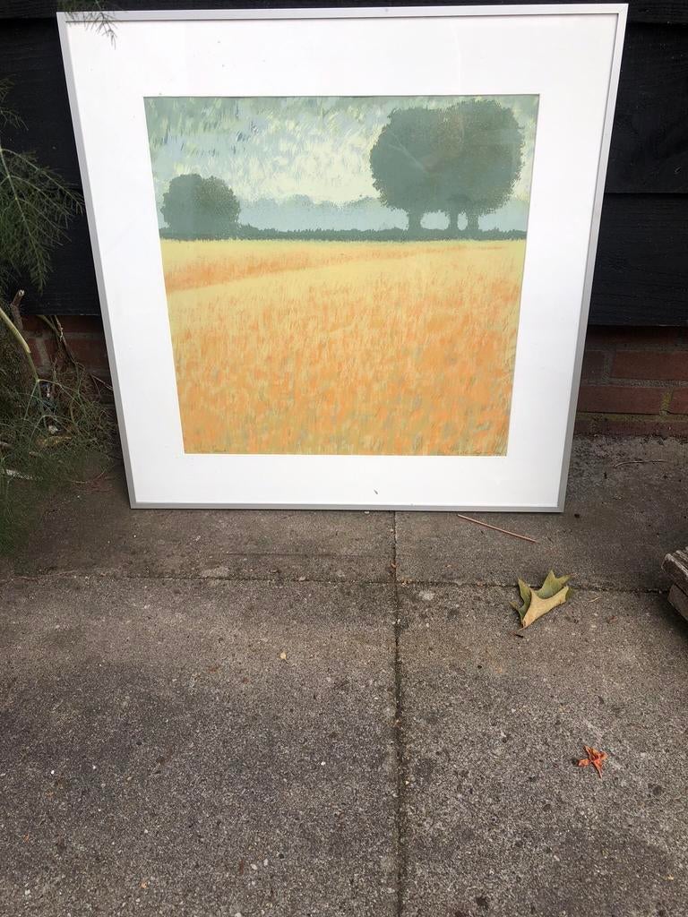 Zeefdruk Hans Dolieslager “ korenveld met bomen”, Ophalen of Verzenden