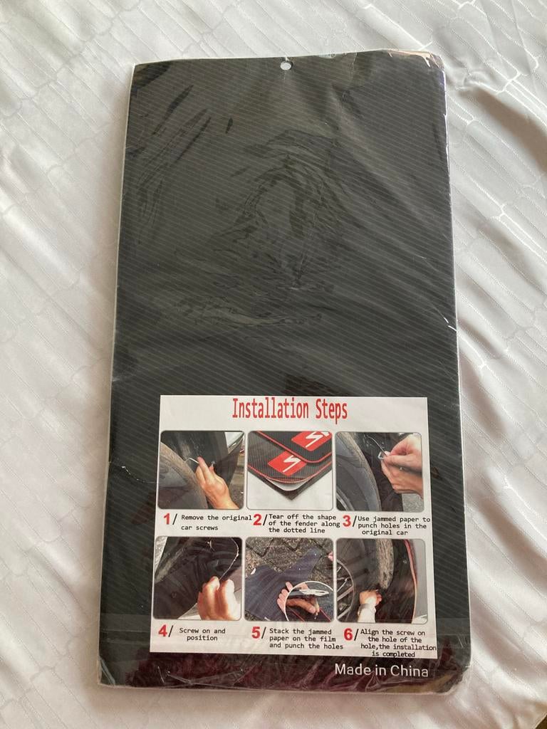 Universele Spatlappen Auto - Zwart met Blauwe Details, Auto-onderdelen, Ophalen of Verzenden, Nieuw, Universele onderdelen, Spatbord