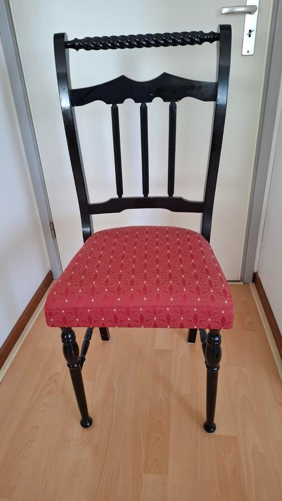 Nostalgische stoel rood/zwart, Ophalen