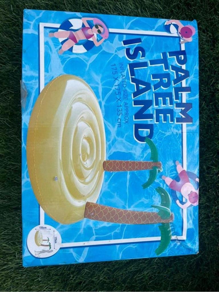 Opblaas Palm Tree Island Luchtbed - 175x175x135 cm, Ophalen of Verzenden