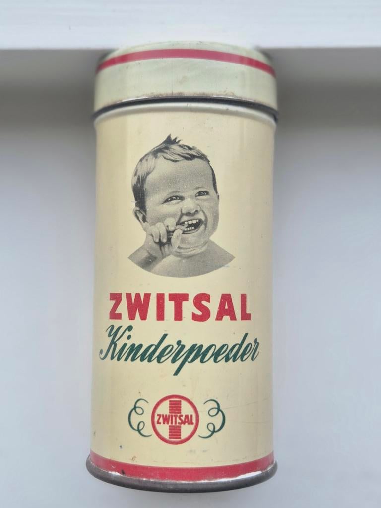 Zwitsal Kinderpoeder blik Apeldoorn, Verzamelen, Ophalen of Verzenden, Gebruikt, Overige