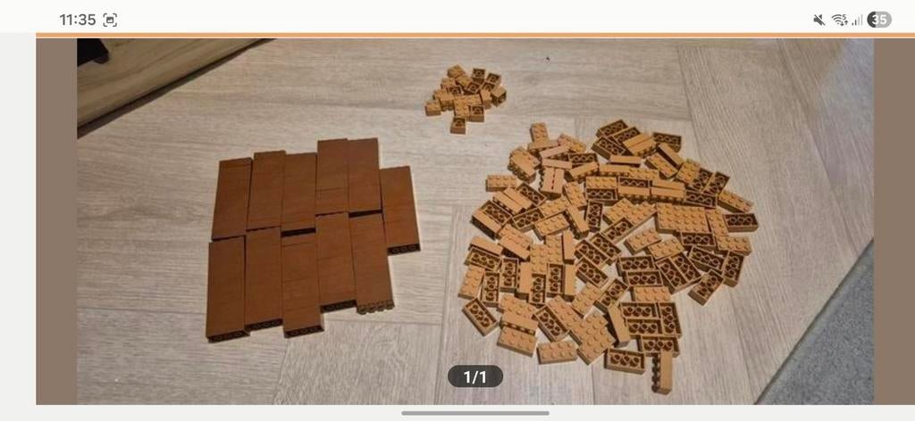 "Lego" bruine bouwstenen, Ophalen of Verzenden, Gebruikt, Losse stenen, Lego