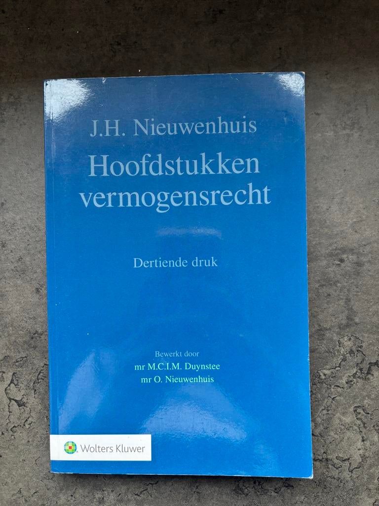 Hoofdstukken vermogensrecht - J.H. Nieuwenhuis, Boeken, Studieboeken en Cursussen, Ophalen of Verzenden, Gamma, Gelezen, WO