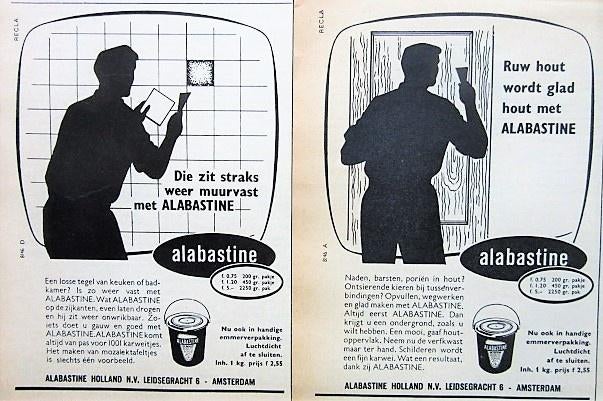 33 vintage advertenties reclames behang verf klussen 63-66, Ophalen of Verzenden, Gebruikt, Overige typen