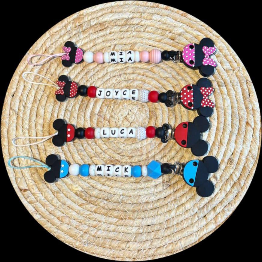 Gepersonaliseerde speenkoorden Mickey en Minnie, Ophalen of Verzenden, Zo goed als nieuw