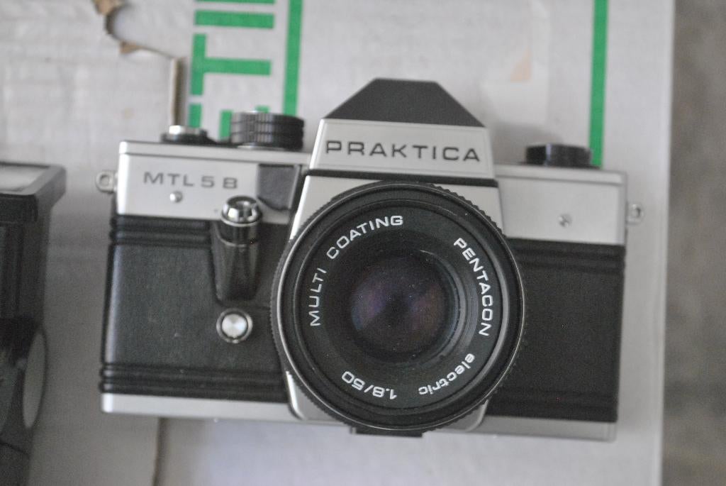 Fototoestel praktica MTL5B met flits, Ophalen of Verzenden, Gebruikt, Compact, Overige Merken