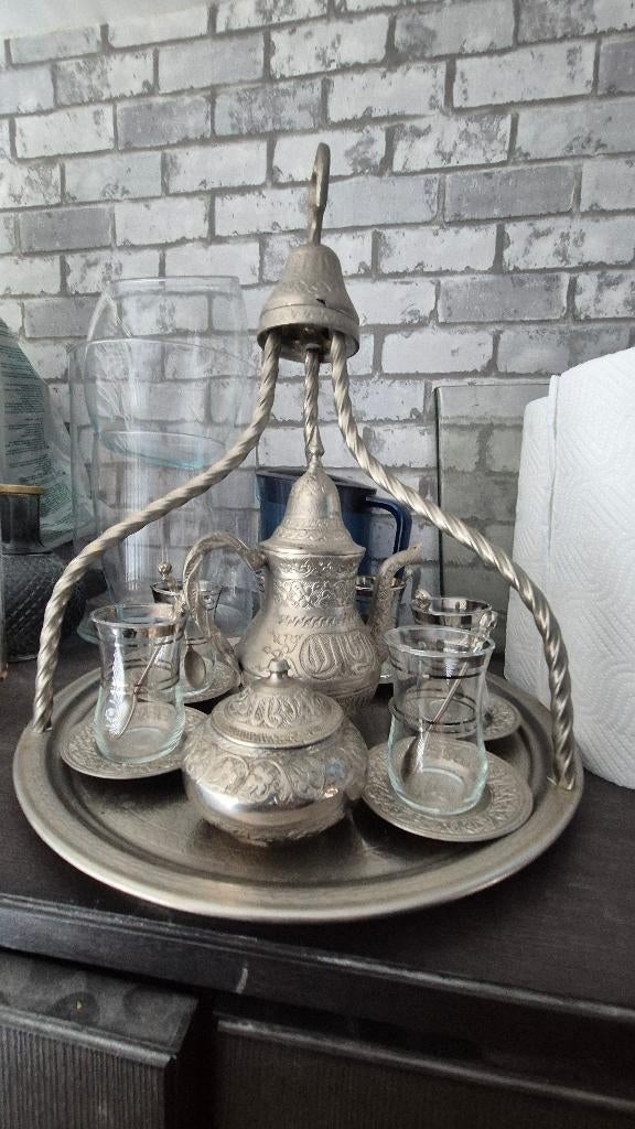 Theeset met dienblad compleet en decoratief, Ophalen