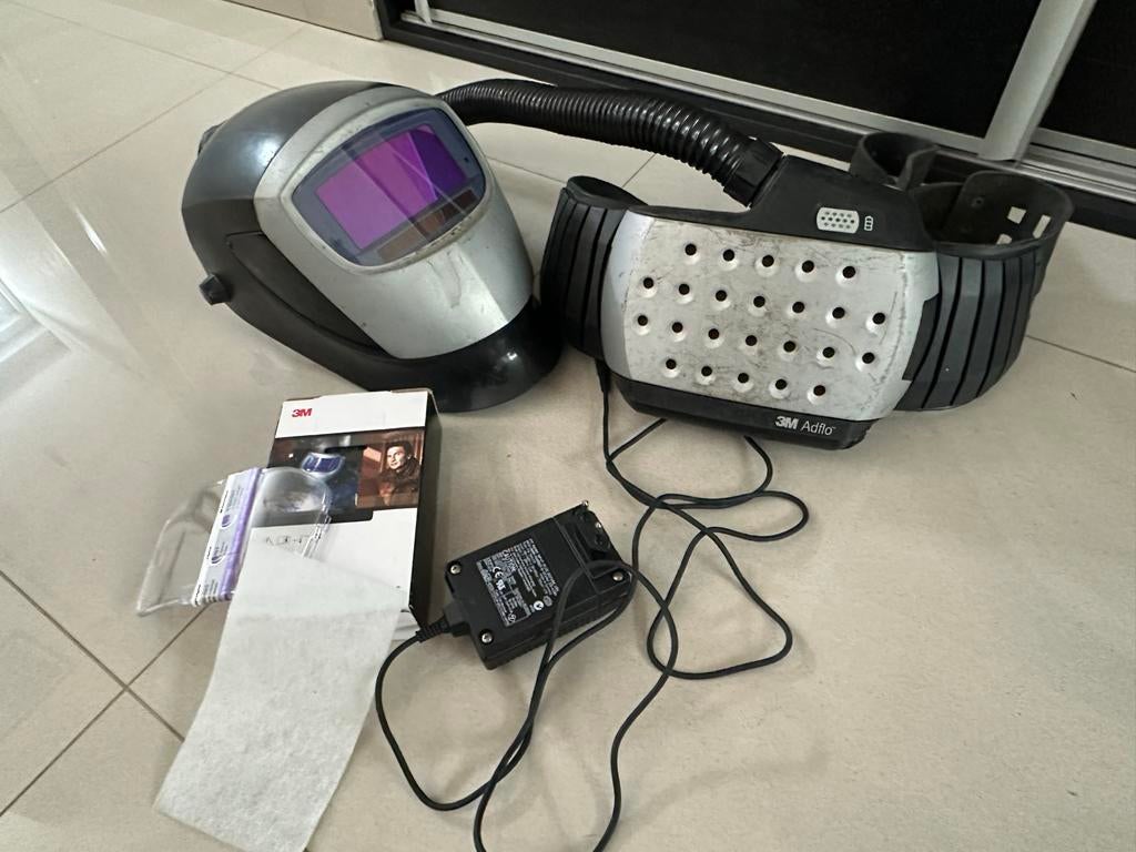 3M Speedglas 9002X met Adflo laskap, Doe-het-zelf en Verbouw, Laskappen, Lasfilter, Ophalen of Verzenden, Gebruikt