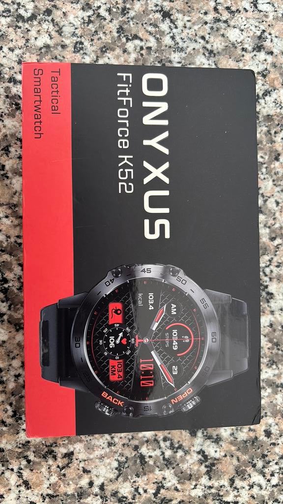 Tactical Smart watch onyxus fitforce K52, Ophalen of Verzenden, Zo goed als nieuw, Zwart, Android