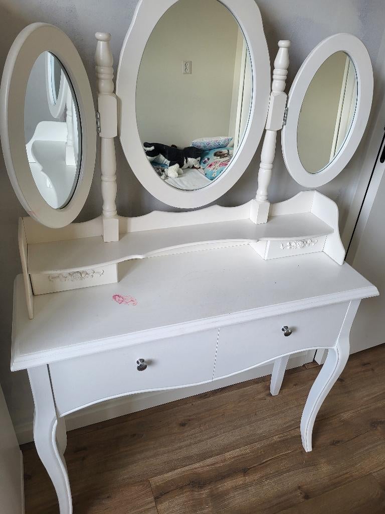 Kaptafel met krukje, Ophalen, Gebruikt, 50 tot 100 cm, 100 tot 150 cm