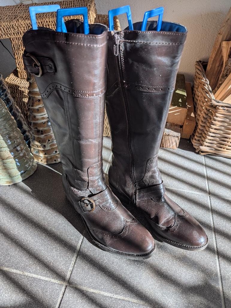 Hoge laarzen, Ophalen, Hoge laarzen, Bruin, Zo goed als nieuw