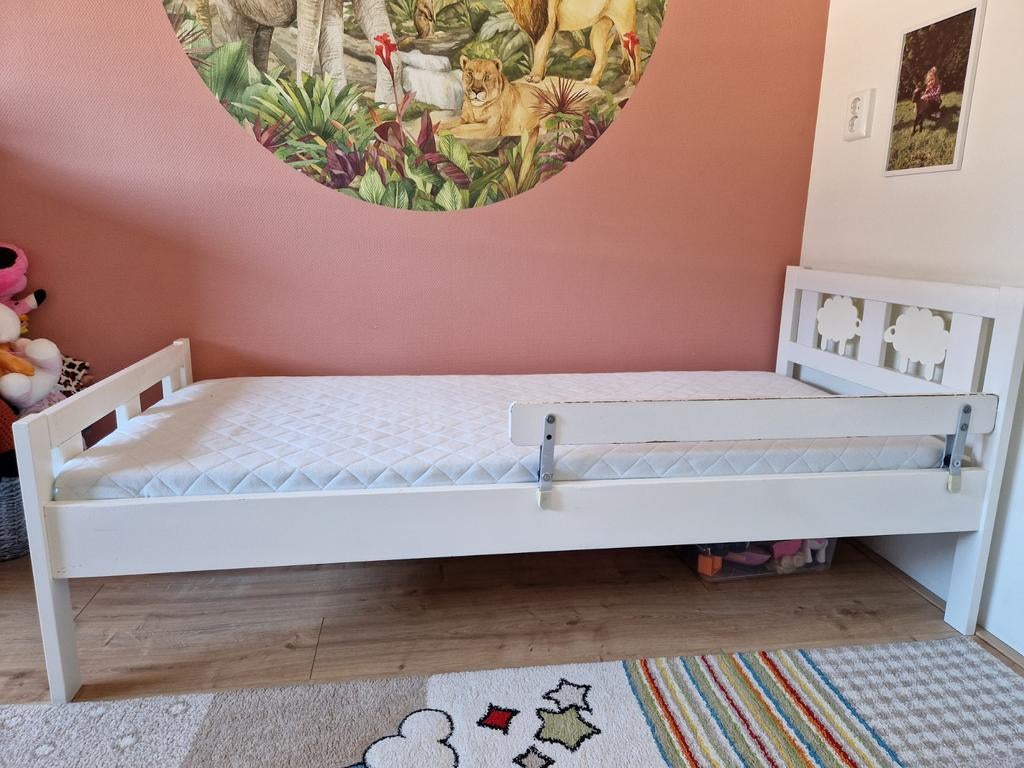 Peuterbed met schaapjes ikea, Gebruikt, 70 tot 85 cm, 140 tot 160 cm, Ophalen