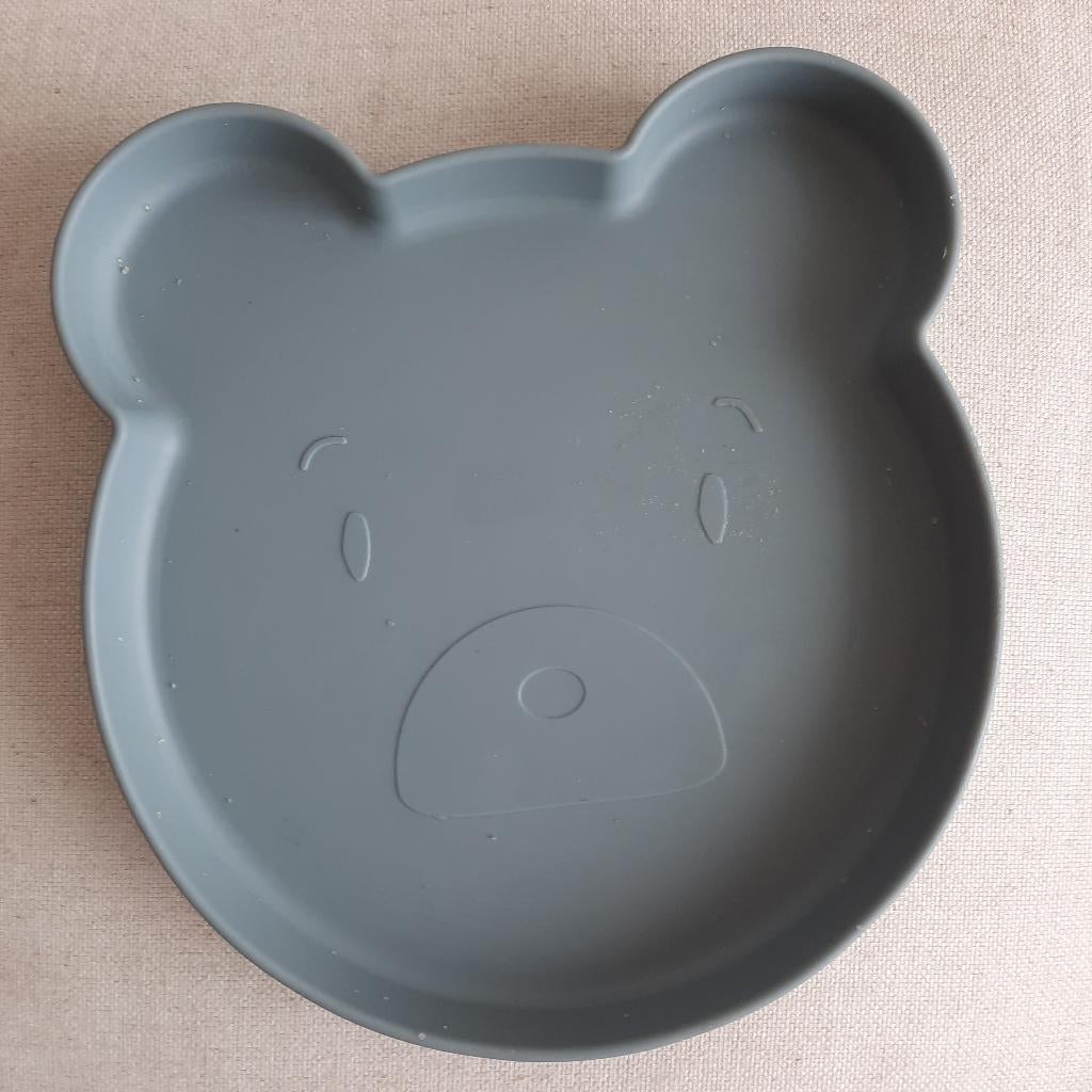 iewood siliconen bord licht grijs beer - nieuw -, Ophalen of Verzenden, Nieuw