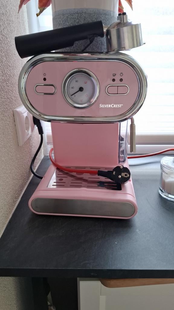 SilverCrest espresso apparaat roze, Witgoed en Apparatuur, Koffiezetapparaten, Ophalen, Gemalen koffie, Koffiemachine, Zo goed als nieuw