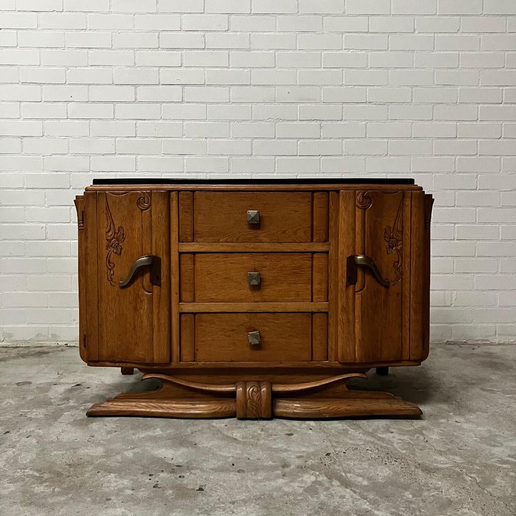 Vintage art deco kast ladekast bar Amsterdanse Haagse school, Ophalen, 25 tot 50 cm, 50 tot 100 cm, Minder dan 100 cm