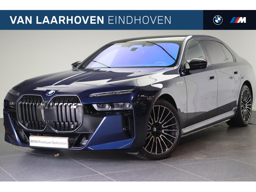BMW i7 M70 xDrive High Executive / Panoramadak Sky Lounge /, Gebruikt, Zwart, Met garantie (alle), Blauw