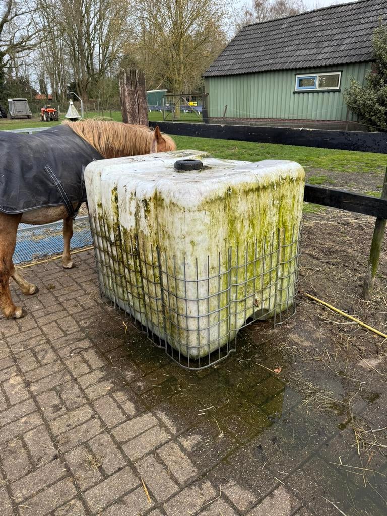Ibc tank 1000L, Tuin en Terras, Regentonnen, 150 liter of meer, Ophalen of Verzenden, Zo goed als nieuw