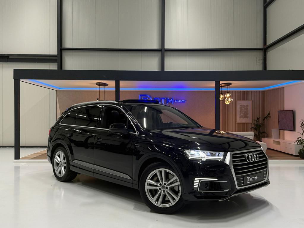 Audi Q7 3.0 TDI e-tron quattro Sport Head Up Display Pano 3X, Automaat, Gebruikt, 2420 kg, Zwart