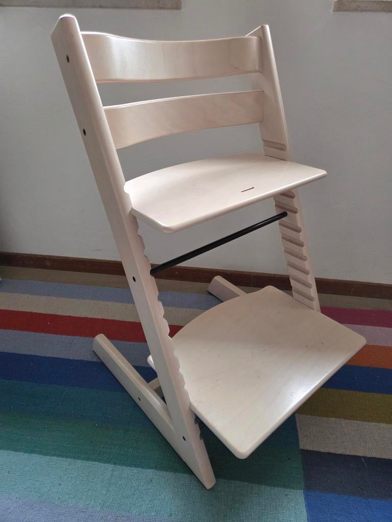 Stokke Tripp Trapp Kinderstoel Whitewash, Ophalen, Zo goed als nieuw, Meegroeistoel