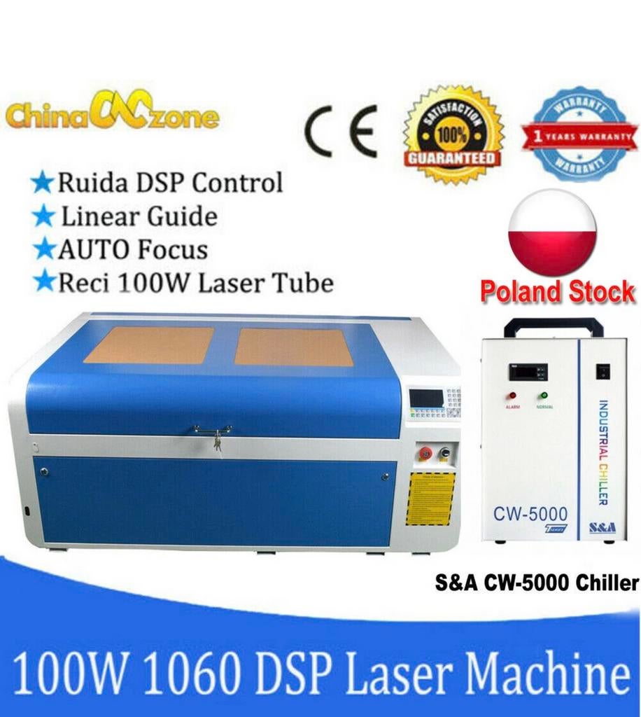 Co2 lasersnijder graveer machine RECI 100W DSP, Ophalen, Zo goed als nieuw