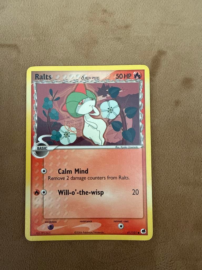 Pokémon kaart Ralts Delta Species 61/101, Ophalen of Verzenden, Gebruikt, Losse kaart