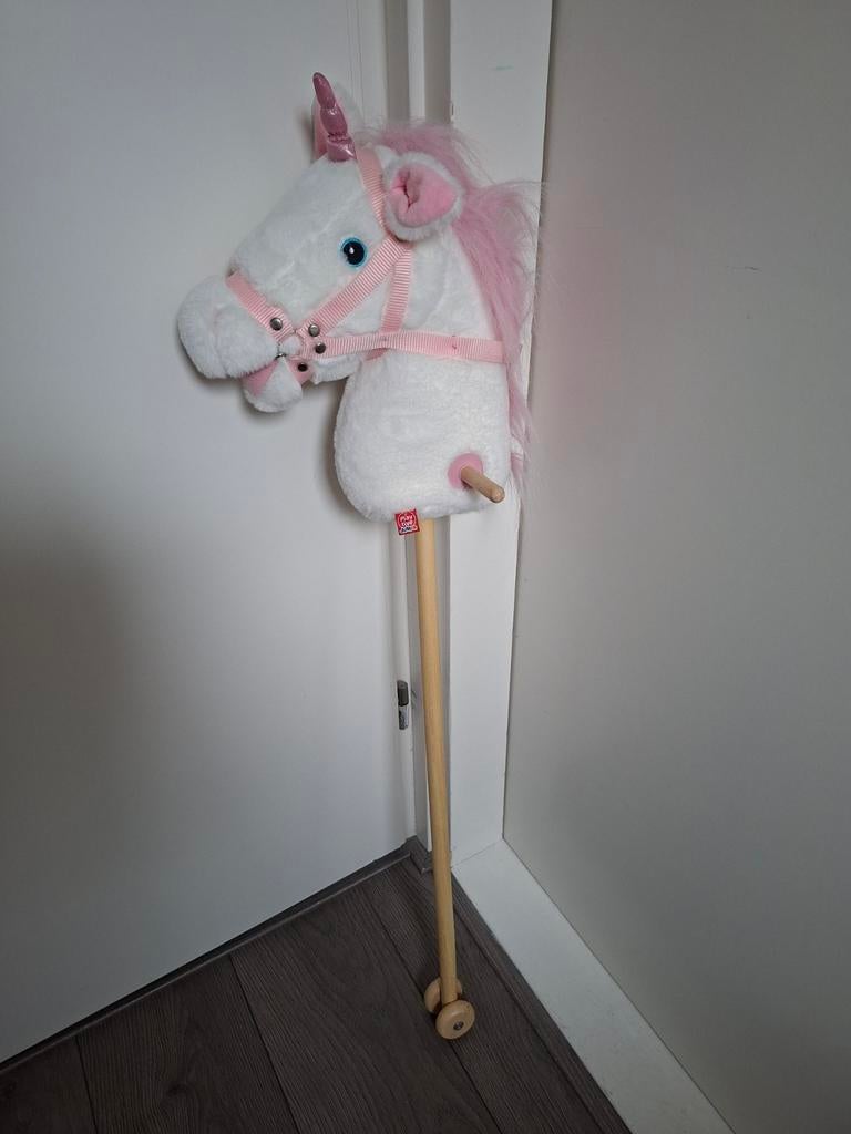 Stokpaard eenhoorn met wieltjes en geluid, Kinderen en Baby's, Speelgoed | Overig, Ophalen
