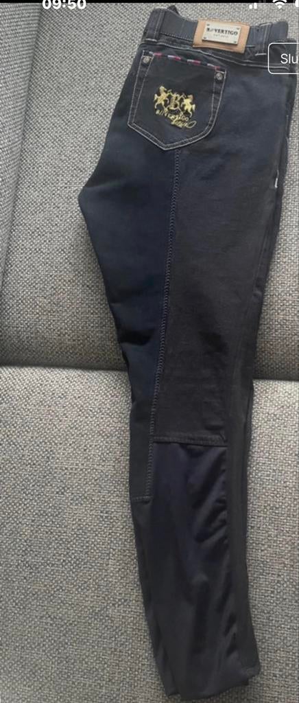 Paardrijbroek van B Vertigo in spijkerstof, Dieren en Toebehoren, Dressuur, Ophalen of Verzenden, Zo goed als nieuw, Dames