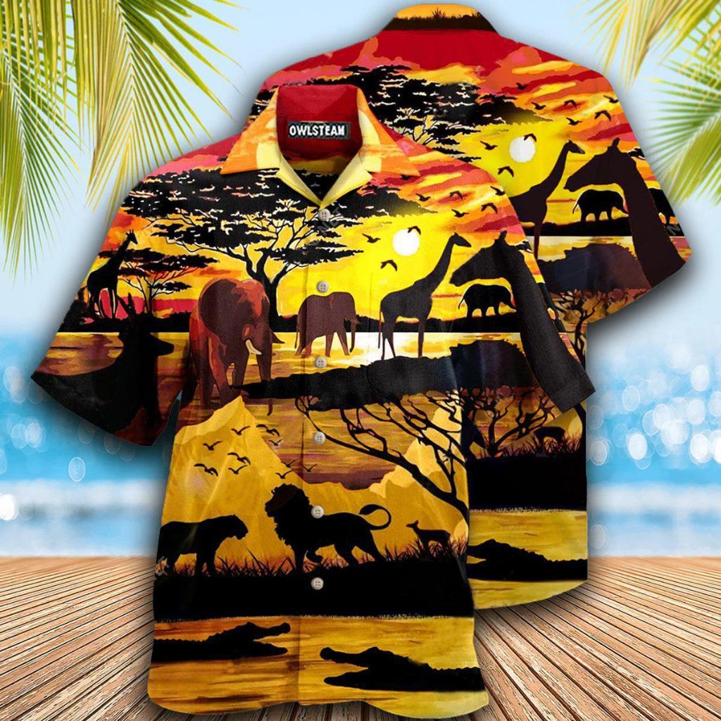 Jungle overhemd (heren mannen shirt hawaii dieren afrika), Kleding | Heren, Overhemden, Verzenden, Nieuw, Overige kleuren, Overige halswijdtes