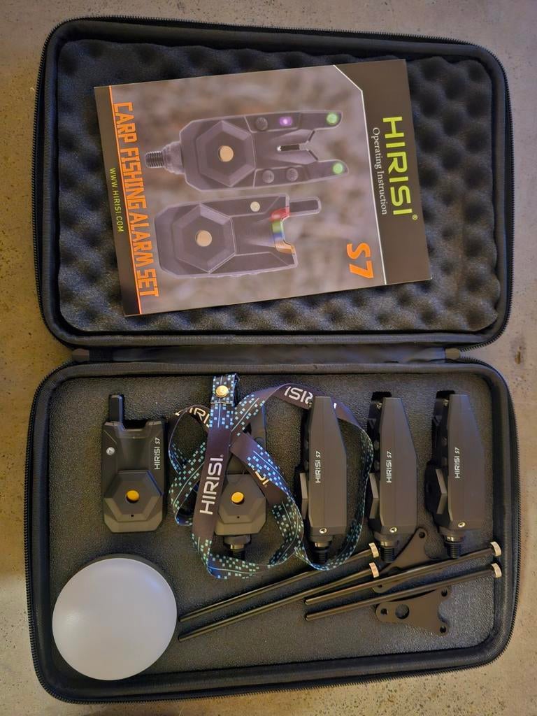 Hirisi S7 Draadloze Karpervissen Alarm Set Beetmelders, Watersport en Boten, Ophalen of Verzenden, Nieuw, Overige typen
