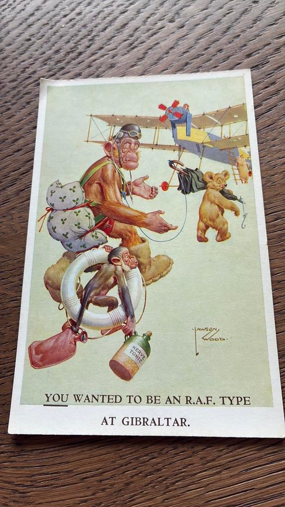 LAWSON. Wood. Vliegtuige. Beer, aap als piloot, Ophalen of Verzenden, Ongelopen, Overige thema's