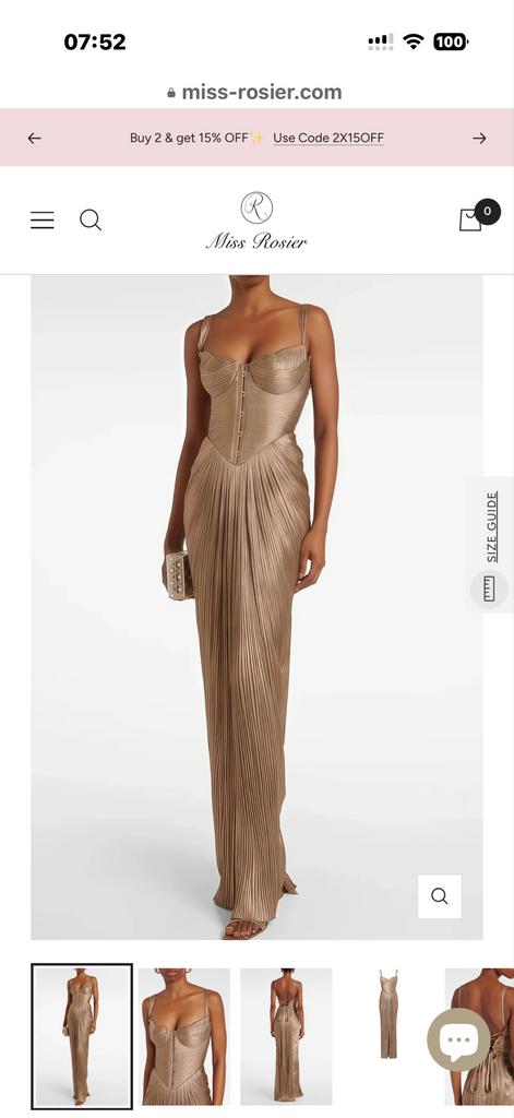 Handgemaakte Galajurk Champagnekleur, Ophalen of Verzenden, Zo goed als nieuw, Beige, Galajurk