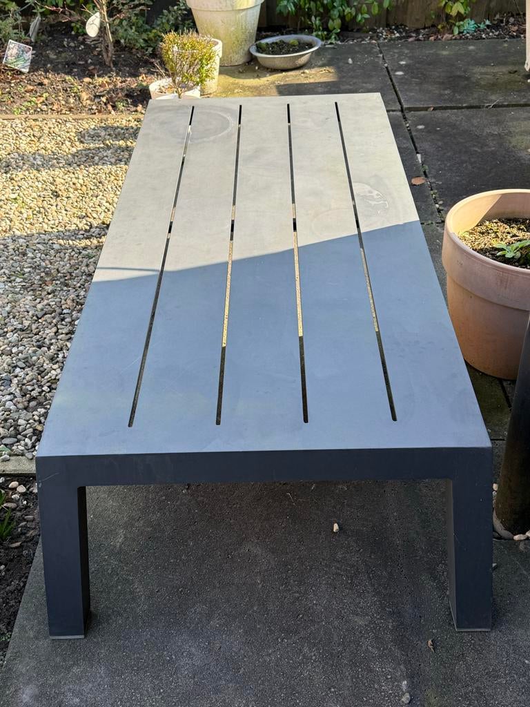 Max&Luuk Antraciet Gepoedercoate Tuintafel, Tuin en Terras, Ophalen, Gebruikt, Rechthoekig, Metaal