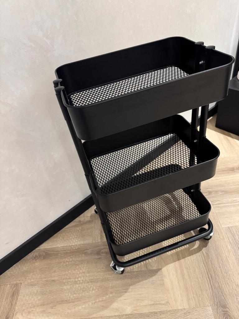 IKEA Rol Trolley Zwart, Ophalen, Zo goed als nieuw