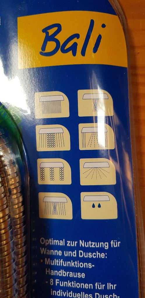 Douche of Bad set 8 standen douchekop met slang en houder, Ophalen of Verzenden, Nieuw, Chroom, Douche