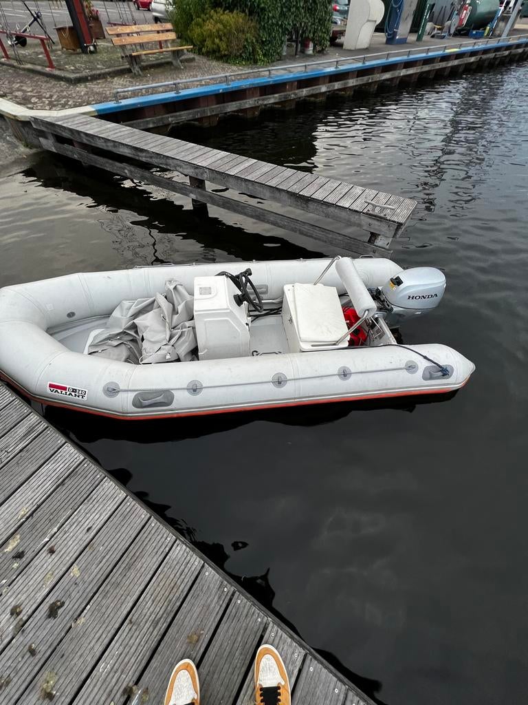 Zodiac valiant 380 rubberboot met 15 pk Honda 4-takt + trail, Ophalen, Gebruikt, Zodiac, Benzine