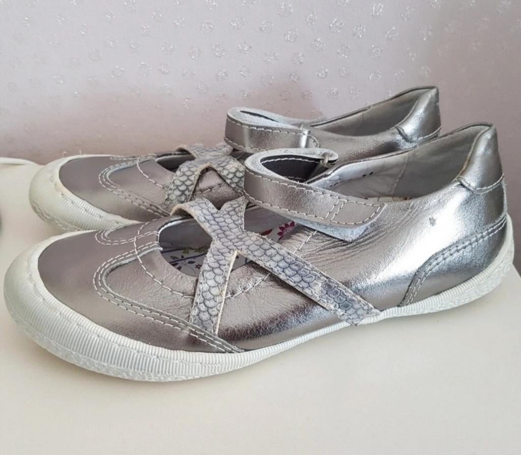 Nieuwe ballerina's schoentjes 27 Piedro leer zilver metallic, PIEDRO, Meisje, Schoenen, Nieuw