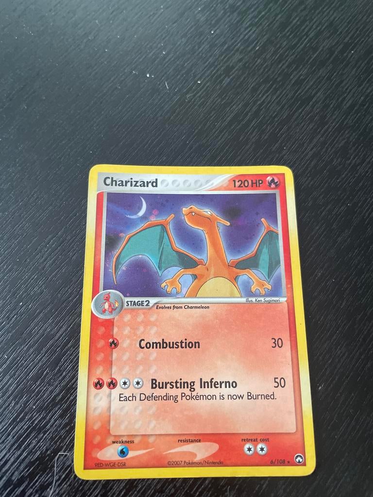 Zeldzame Charizard Pokémon Kaart 6/108 (2007), Ophalen of Verzenden, Gebruikt, Losse kaart
