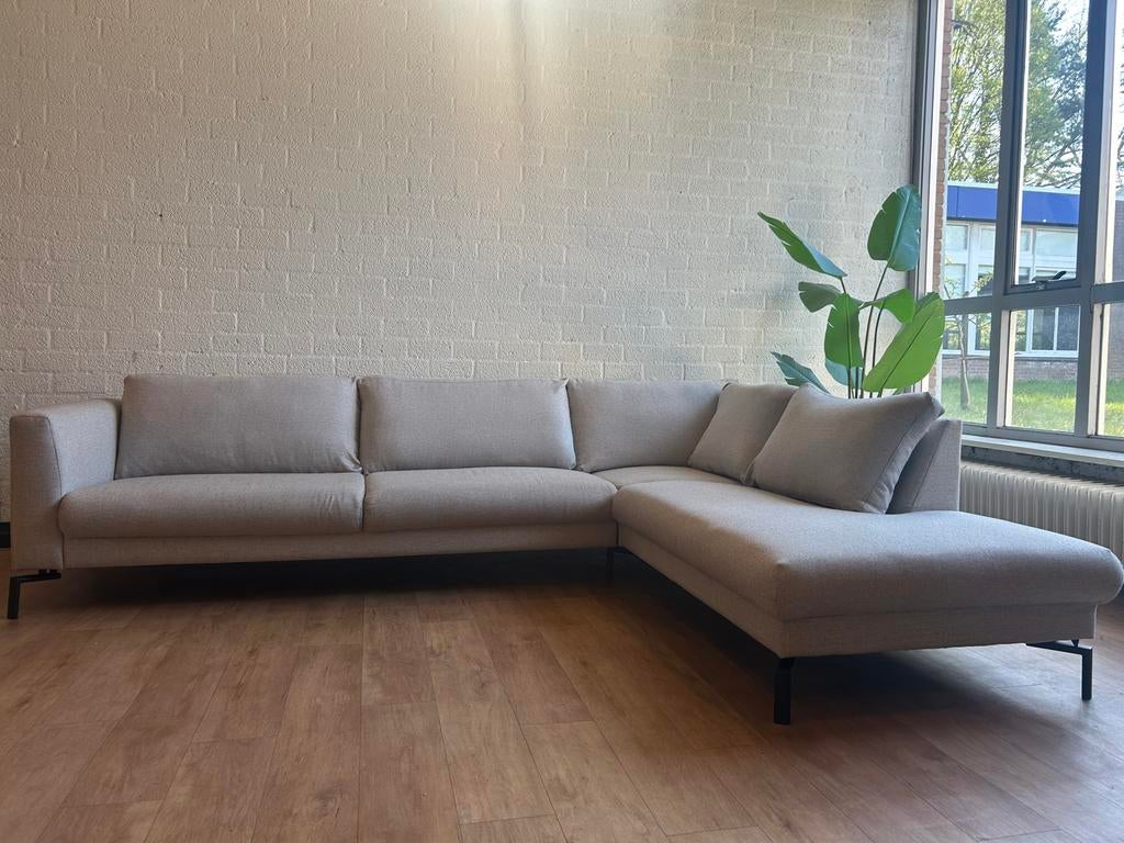 Luxe Design Hoekbank Lichtgrijs | Moderne Lounge Bank, 250 tot 300 cm, 100 tot 125 cm, Luxe, Hoekbank