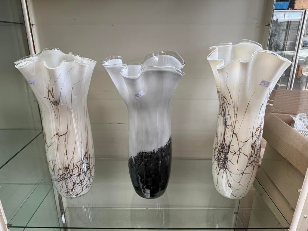 Grote glazen vazen in murano stijl, Ophalen, Overige kleuren, 50 tot 75 cm, Nieuw