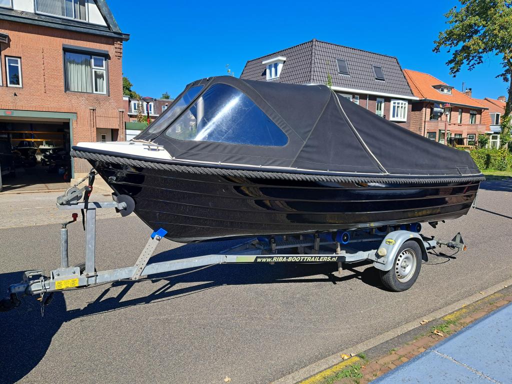 Remus 470 + Mercury 15pk + Riba trailer, Watersport en Boten, Sloepen, Niet ingevuld, 10 tot 30 pk, Niet ingevuld, Zo goed als nieuw