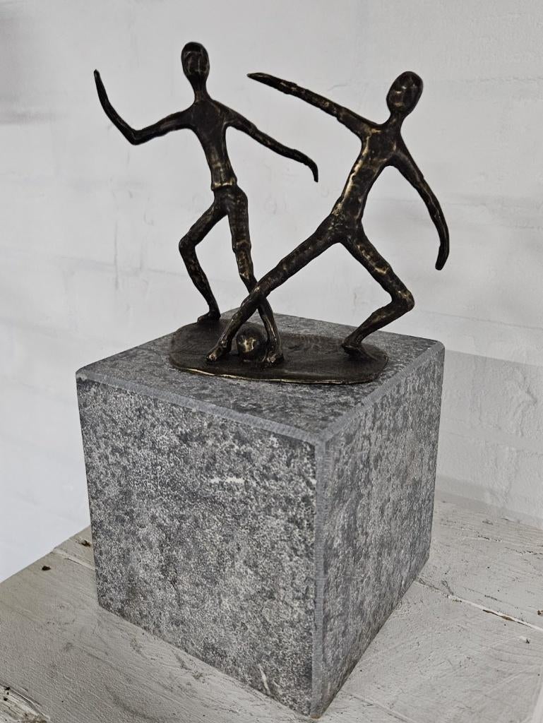 VOETBALLERS / BRONZEN BEELD / voetbal, Ophalen of Verzenden, Brons