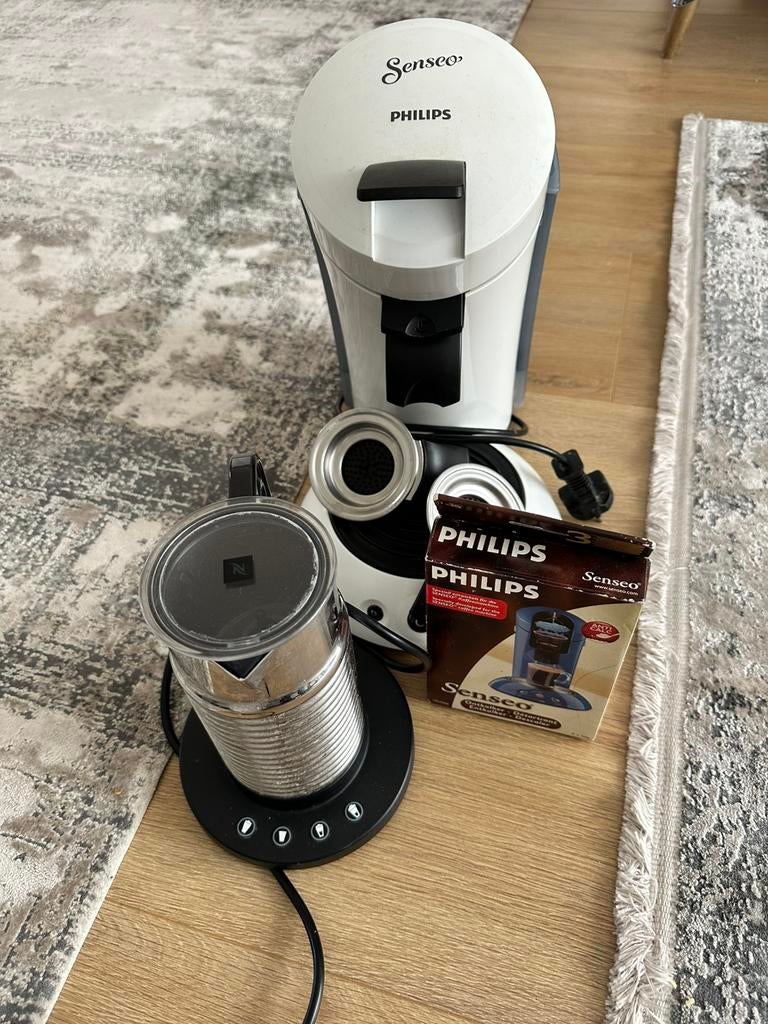 Melkopschuimer en koffiezetapparat, Ophalen of Verzenden, Zo goed als nieuw, Koffiemachine