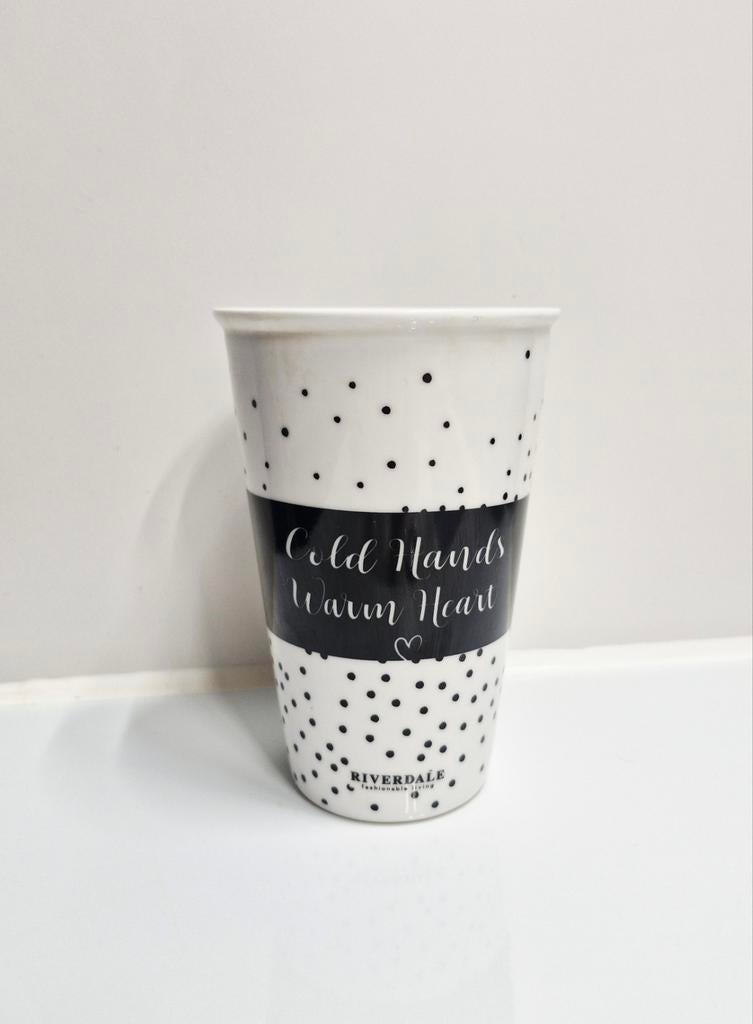 Riverdale koffiemok met stippen en tekst, Huis en Inrichting, Ophalen of Verzenden