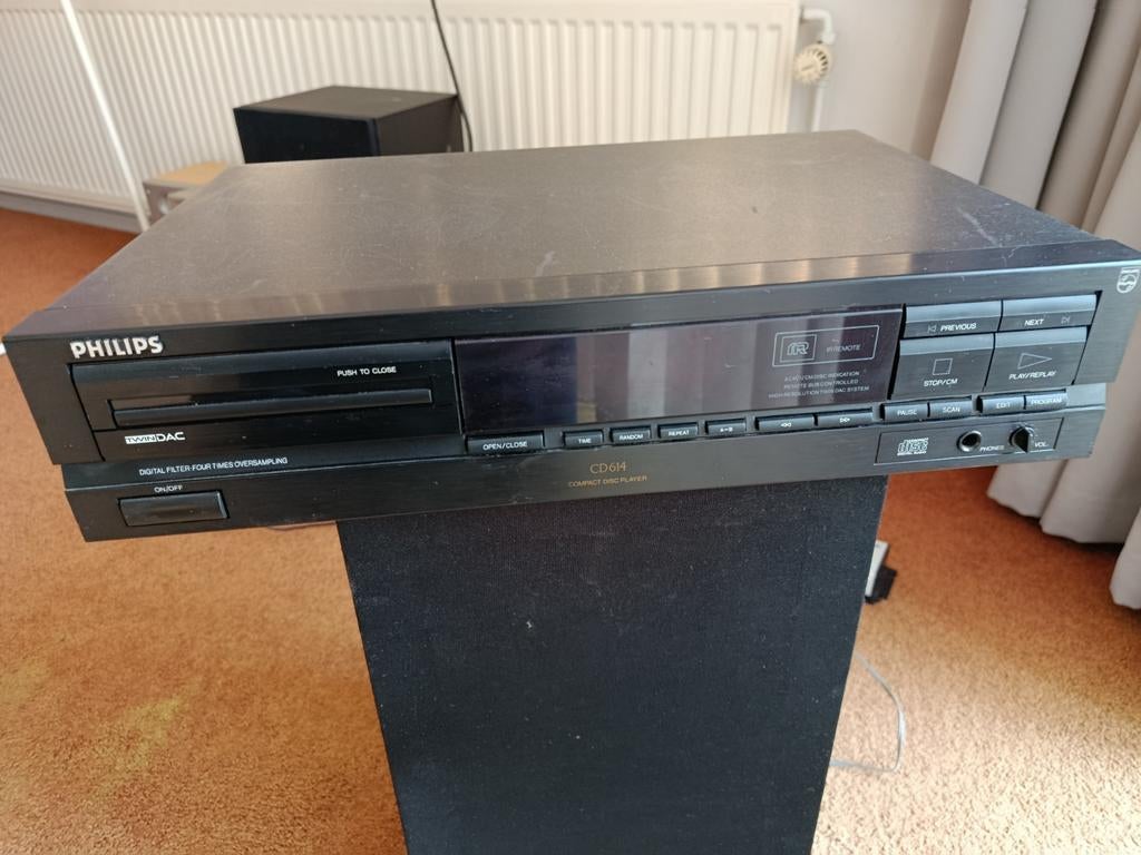 Philips CD614 cd speler vintage, Ophalen of Verzenden, Philips