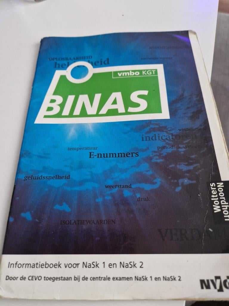 Binas vmbo kgt, Boeken, Ophalen of Verzenden, Zo goed als nieuw, VMBO