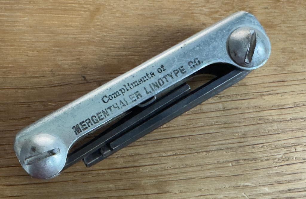 vintage inbussleutelset Linotype, Antiek en Kunst, Antiek | Gereedschap en Instrumenten, Ophalen of Verzenden